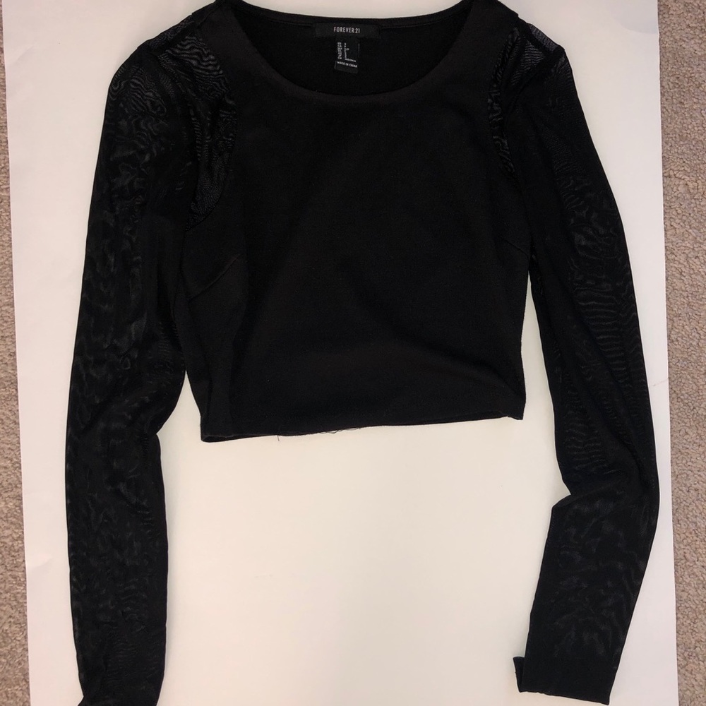 Black crop top